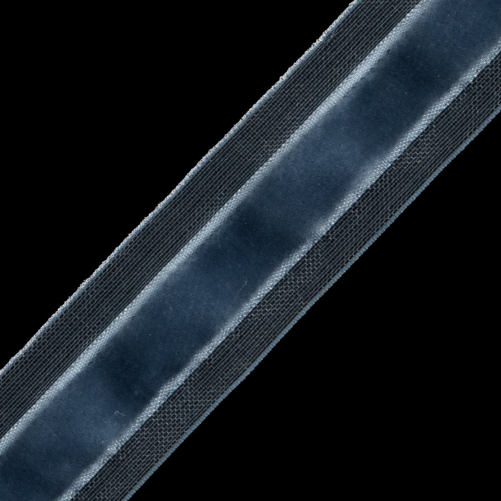 Blue Velvet and Sheer Ribbon - 0.625"