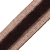 Brown Velvet and Sheer Ribbon - 0.625"