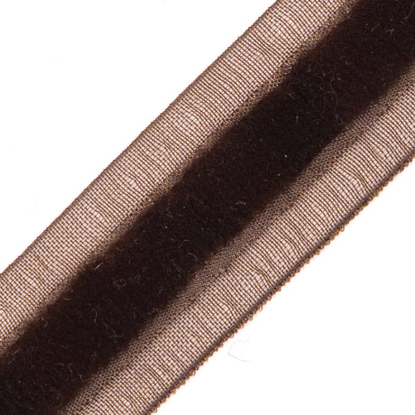Brown Velvet and Sheer Ribbon - 0.625"
