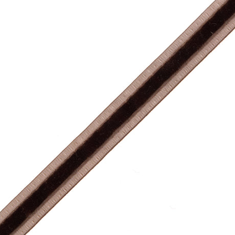 Brown Velvet and Sheer Ribbon - 0.625"
