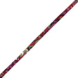 Italian Red and Purple Floral Cotton Tubing - 0.25"