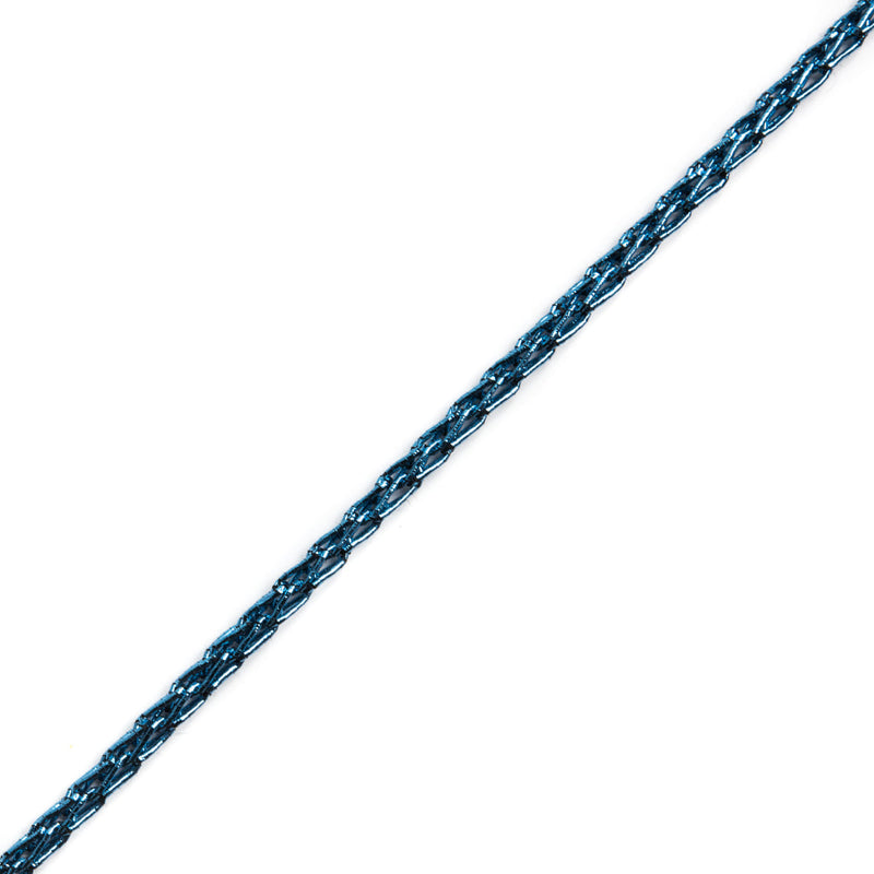 Italian Metallic Blue Crochet Chain - 0.125"