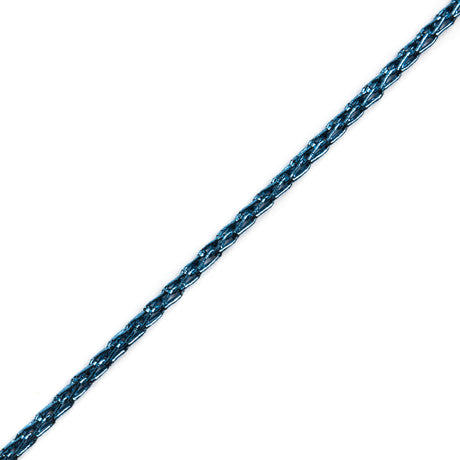 Italian Metallic Blue Crochet Chain - 0.125"