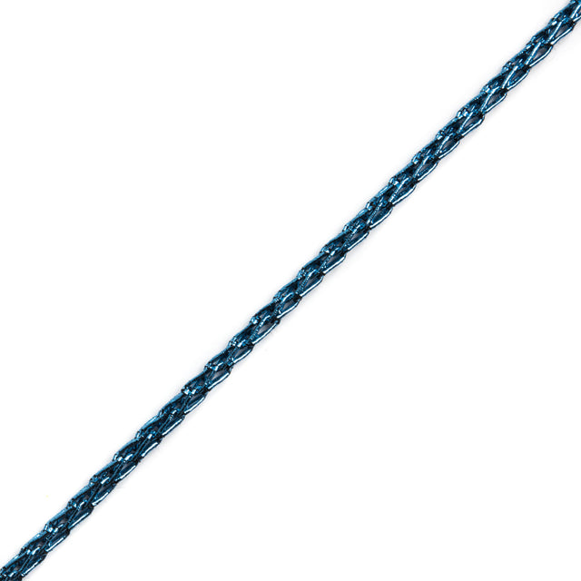 Italian Metallic Blue Crochet Chain - 0.125"