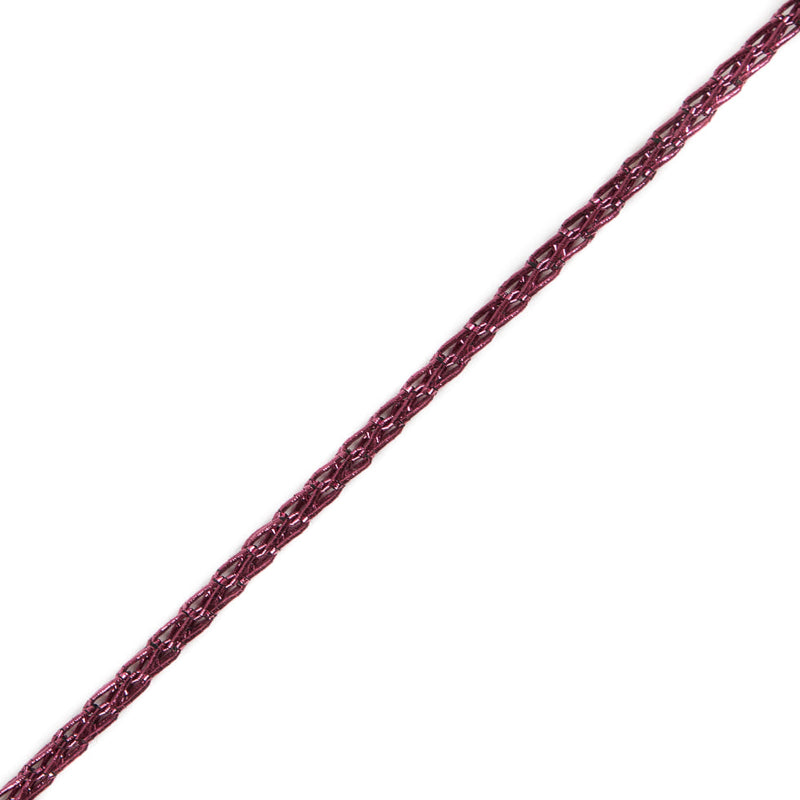 Italian Metallic Magenta Crochet Chain - 0.125"