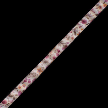 Pink Floral Printed Grosgrain Ribbon - 0.375"