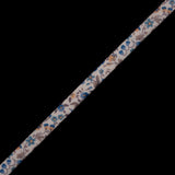 Blue Floral Printed Grosgrain Ribbon - 0.375"