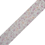 Pink Floral Printed Sheer Ribbon - 1.5"