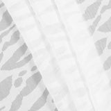 White Polyester Zebra Burnout