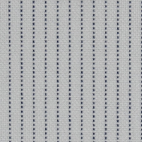 White and Navy Pinstripes Cotton Shirting
