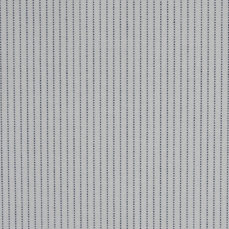 White and Navy Pinstripes Cotton Shirting