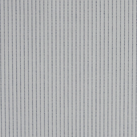 White and Navy Pinstripes Cotton Shirting