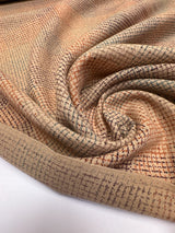 Wool Checked Printed Fabric