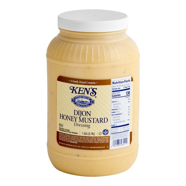 Ken's Foods 1 Gallon Dijon Honey Mustard Dressing - 4/Case