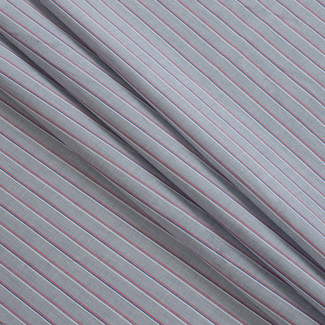Gray Shadow Striped Cotton Shirting