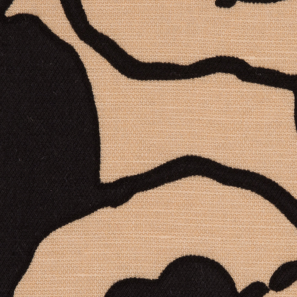 Marzipan/Black Floral Printed Woven