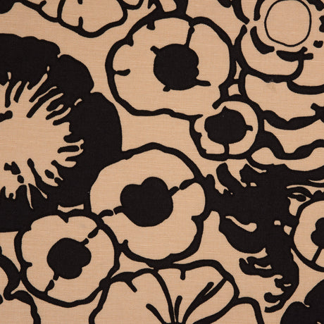Marzipan/Black Floral Printed Woven