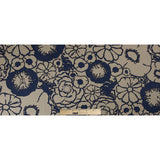 Creme Brulee/Muted Navy Floral Printed Woven
