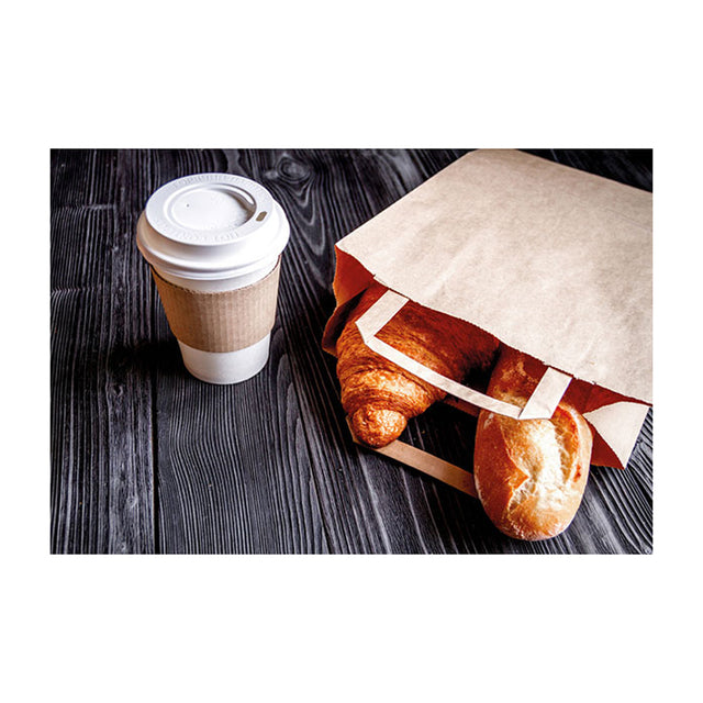 Packnwood Large & Wide Black Paper Bag with Handle, 12.5" x 8.7" x 9.65" H, Case of 250