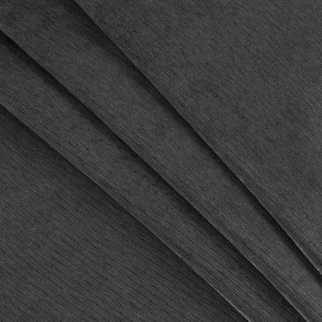 Gunmetal Striped Rayon Velvet