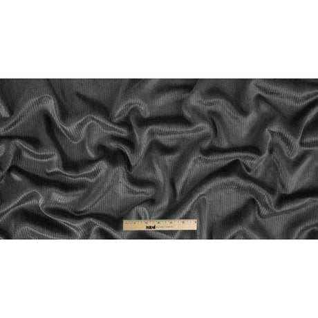 Gunmetal Striped Rayon Velvet