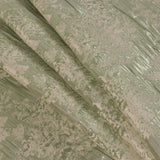 Metallic Green/Ivory Abstract Brocade
