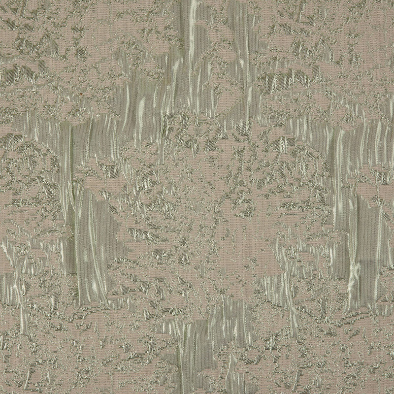 Metallic Green/Ivory Abstract Brocade