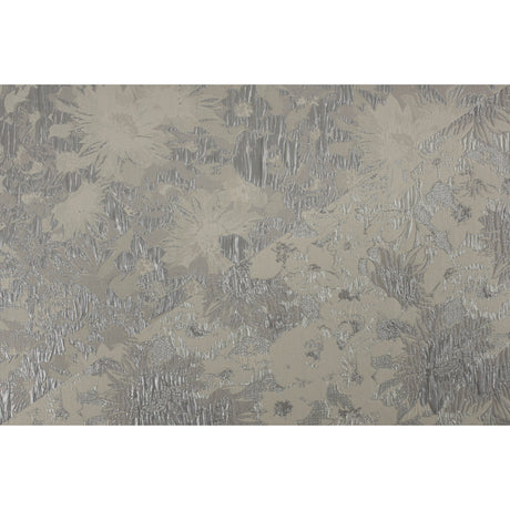 Metallic Silver/Ivory Floral Jacquard