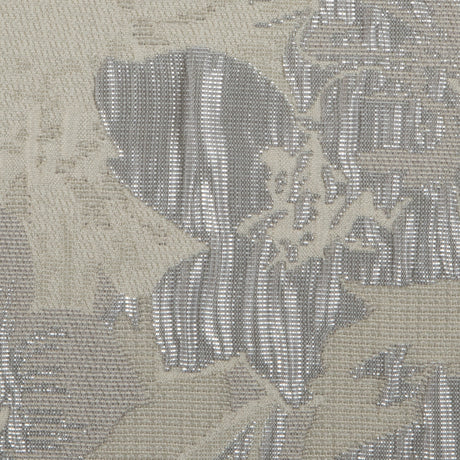 Metallic Silver/Ivory Floral Jacquard