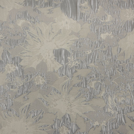 Metallic Silver/Ivory Floral Jacquard