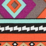 Purple/Orange/Blue Navajo Tribal Printed Rayon Woven