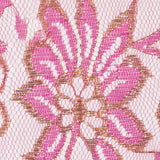 MetallicGold/Pink Fine Floral Lace w/ Scalloped Edges