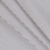 White/Navy Chalk Striped Stretch Cotton Woven