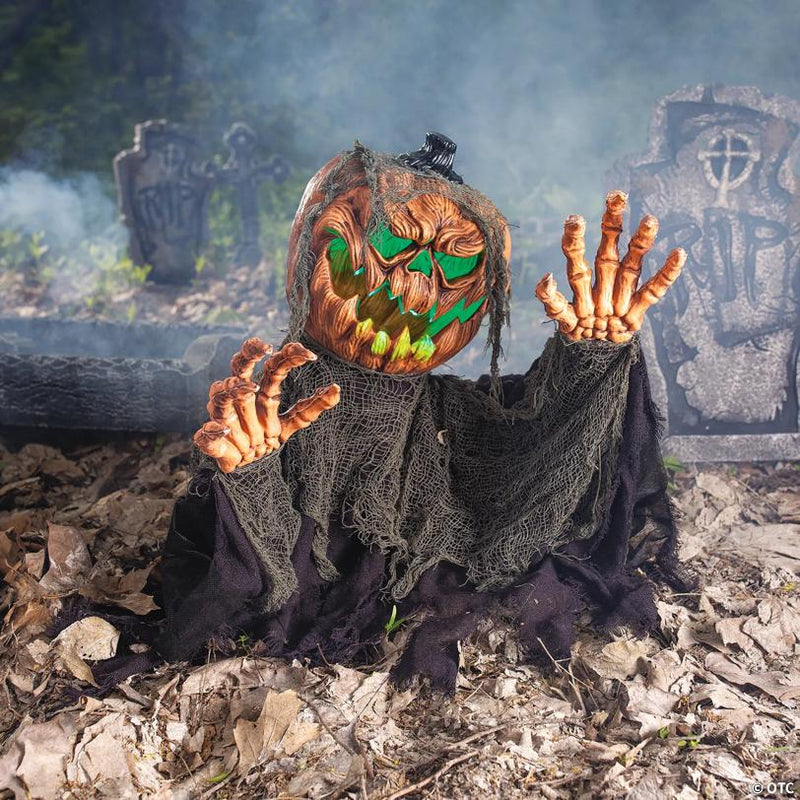 30-Inch Animated Pumpkin Groundbreaker Halloween Decoration