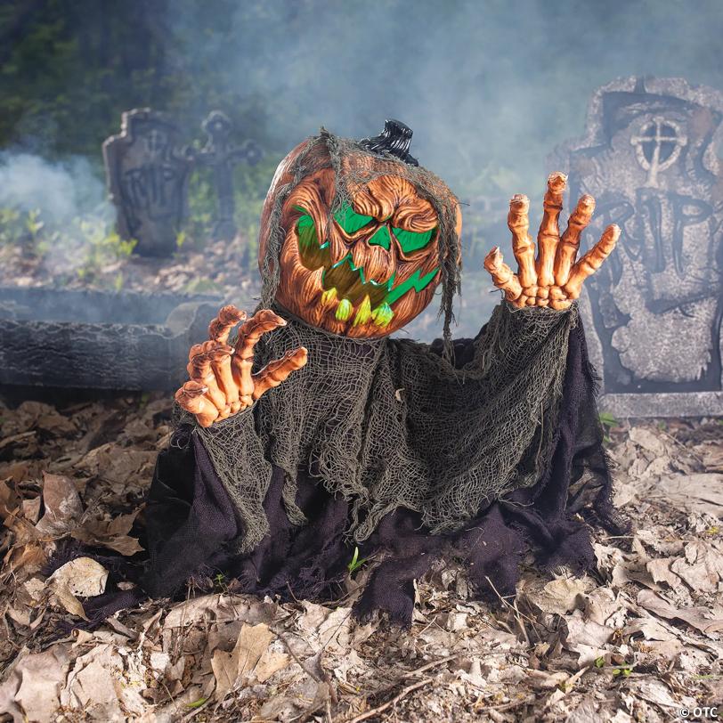 30" Animated Pumpkin Groundbreaker Halloween Decoration