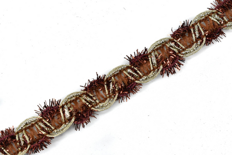 Tinsel Fiber Trim Multi-Color Christmas