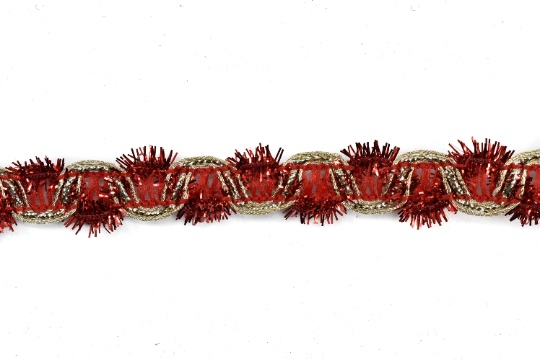 Tinsel Fiber Trim Multi-Color Christmas