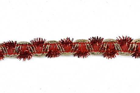 Tinsel Fiber Trim Multi-Color Christmas