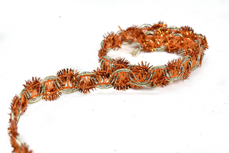 Tinsel Fiber Trim Multi-Color Christmas
