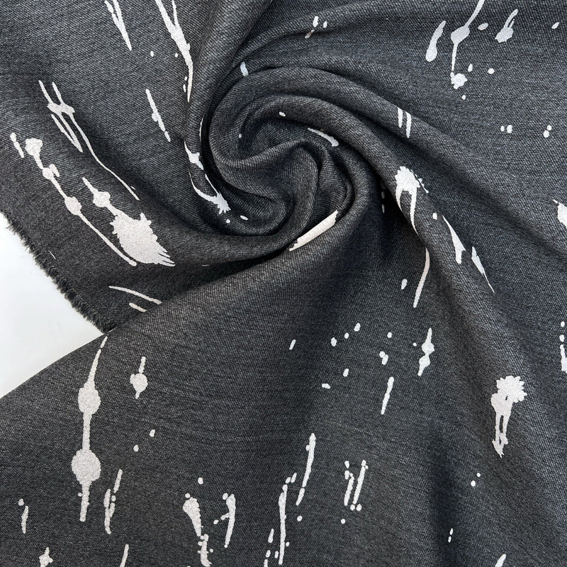 Polyester Acetate Twill Abstract Melange Fabric