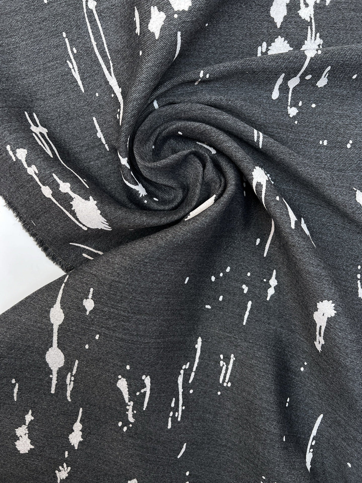 Polyester Acetate Twill Abstract Melange Fabric