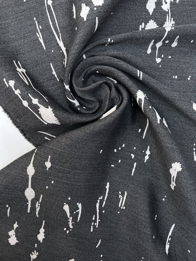 Polyester Acetate Twill Abstract Melange Fabric