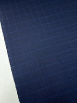 Polyamide Checked Suiting Fabric Blue Black