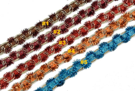 Tinsel Fiber Trim Multi-Color Christmas