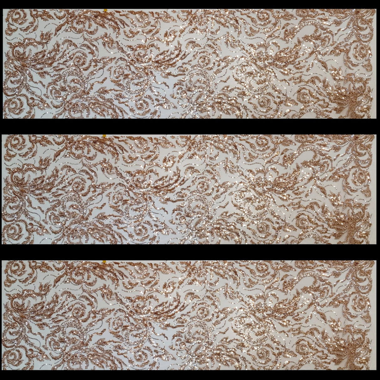 Beaded Sequined Lace Fabric 100% Polyester Net Mesh