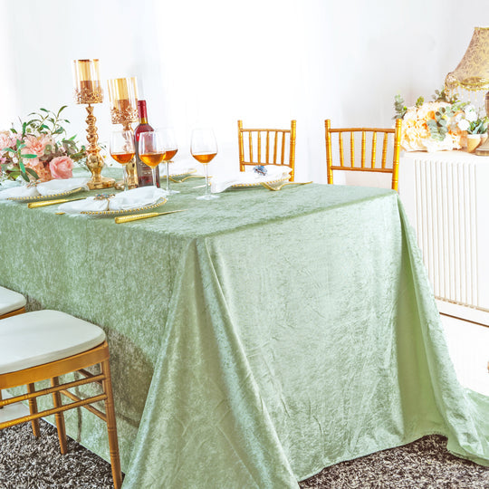 Ice Crushed Velvet Rectangular Tablecloth Seamless