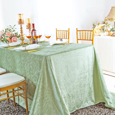 Ice Crushed Velvet Rectangular Tablecloth Seamless