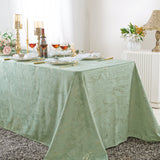 Velvet Rectangular Tablecloth 90x156 Sage Green