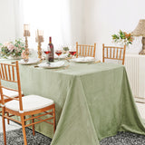 Rectangular Holland Velvet Tablecloth 90x156 Sage Green