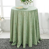 Round Velvet Tablecloth 120" Sage Green
